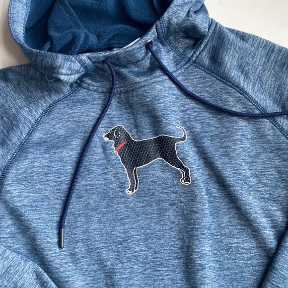 The Black Dog Mens Performance Hooded Sweatshirt Blue S - Picture 2 of 7